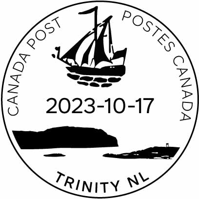 Sailing ship, ocean and coastline, dated October 17, 2023.