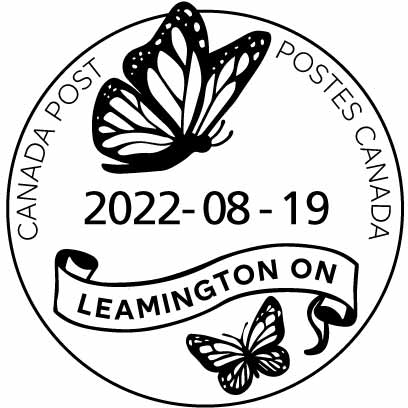 Butterflies with a Lemington ON banner, dated August 19, 2022.