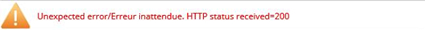Connect HTTP 200 error message.